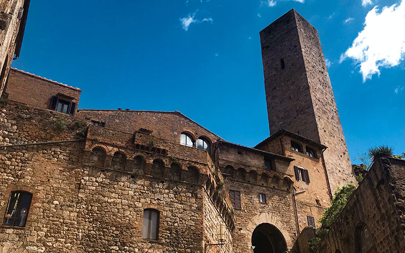 Old-style buildings in San Gimignano